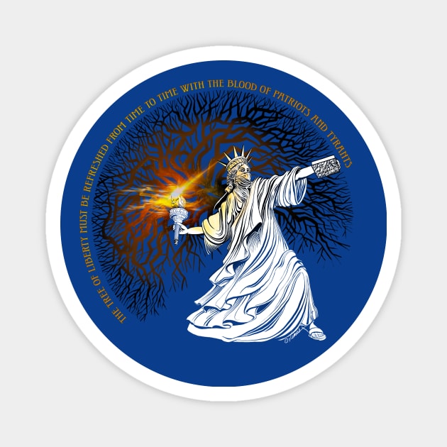 Tree of Liberty takes action Magnet by DDGraphits